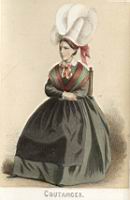 1850, costume feminin de Basse-Normandie, Coutances, costume et coiffe de fete.jpg